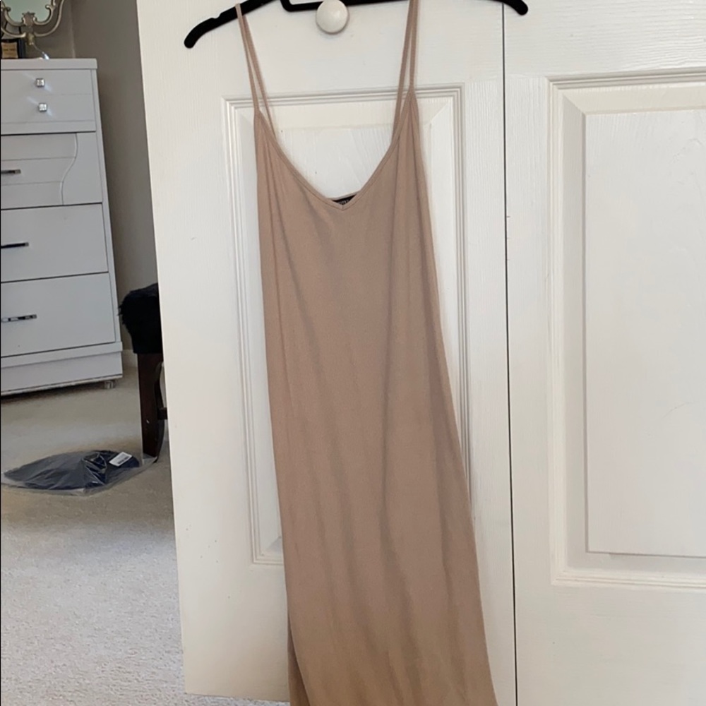 Nude maxi dress